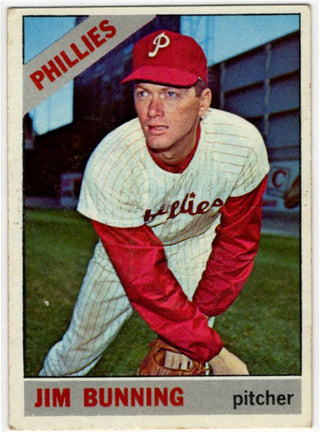 Jim Bunning Topps Card 1966 #435 Philadelphia Phillies