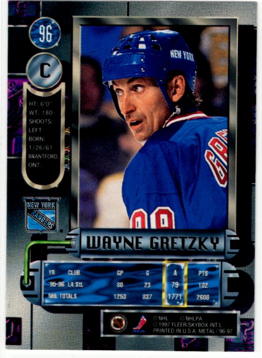 Wayne Gretzky Fleer Metal Universe 1996-97 HOF