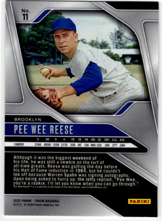 Pee Wee Reese 2025 Panini Prizm card #11