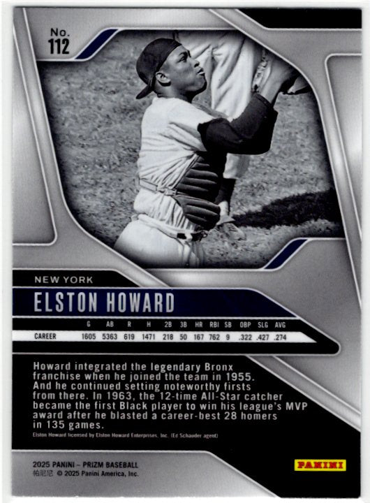 Elston Howard 2025 Panini Prizm #112 card