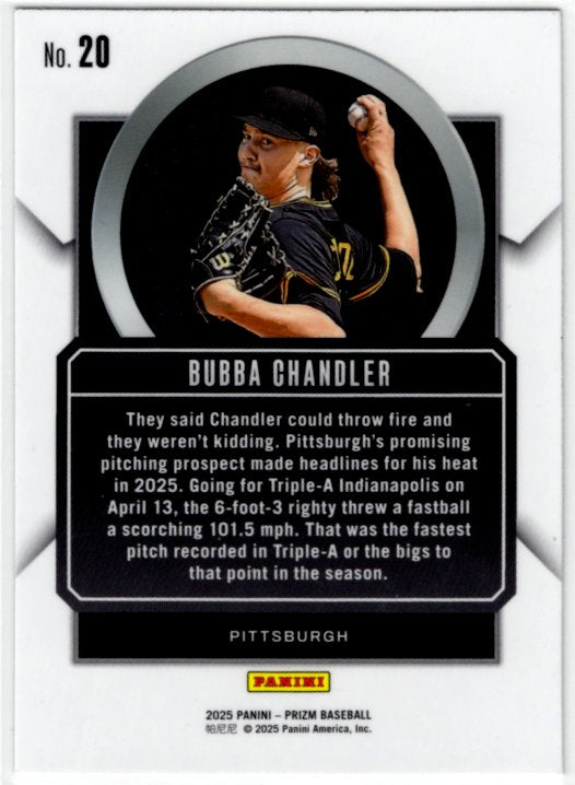 Bubba Chandler 2025 Panini Prizm Card #20
