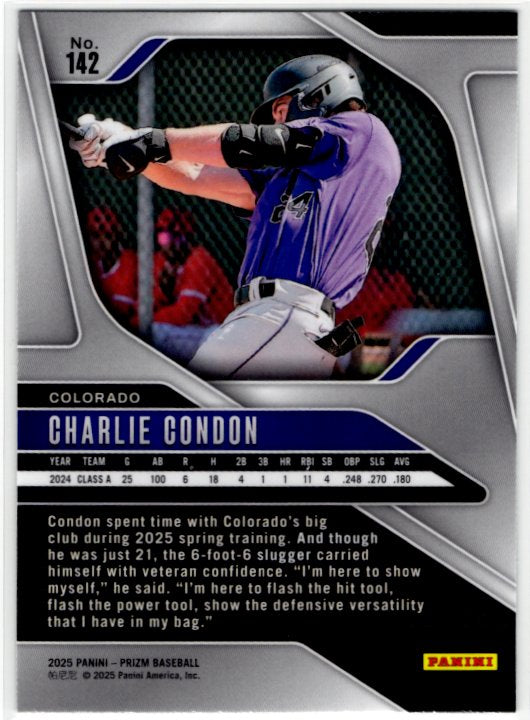 Charlie Condon 2025 Panini Prizm card #142