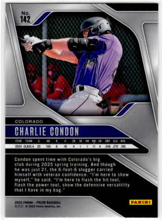 Charlie Condon 2025 Panini Prizm card #142