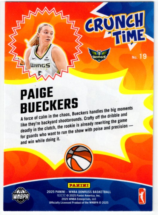 Paige Bueckers 2025 Panini Donruss #19