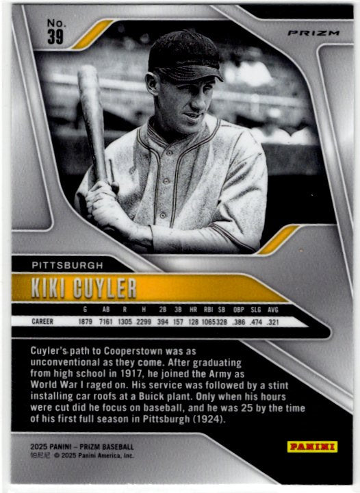 Kiki Cuyler 2025 Panini Silver Prizm Card #39