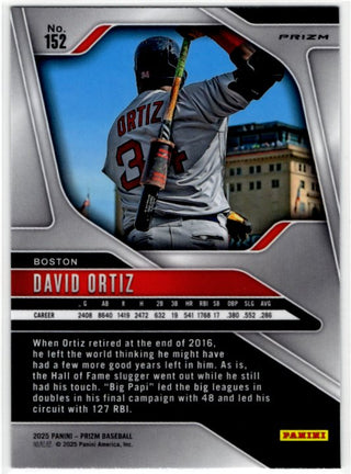 David Ortiz 2025 Panini Blue Cracked Ice Prizm Card #152