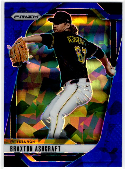 Braxton Ashcraft 2025 Panini Blue Cracked Ice Prizm Card #281