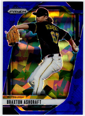 Braxton Ashcraft 2025 Panini Blue Cracked Ice Prizm Card #281