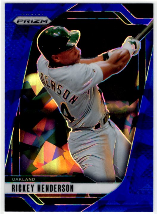 Ricky Henderson 2025 Panini Blue Cracked Ice Prizm Card #230