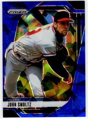 John Smoltz 2025 Panini Blue Cracked Ice Prizm Card #83