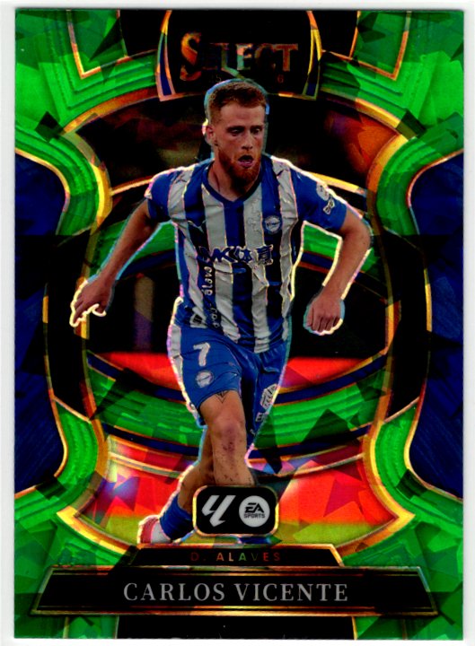 Carlos Vicente 2025-26 Panini Select La Liga Green Cracked Ice Card #73