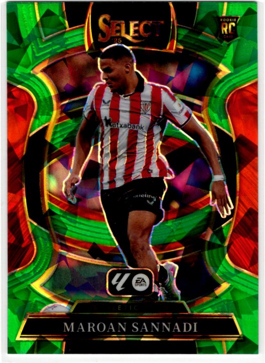 Maroan Sannadi 2025-26 Panini Select La Liga Green Cracked Ice Card #17