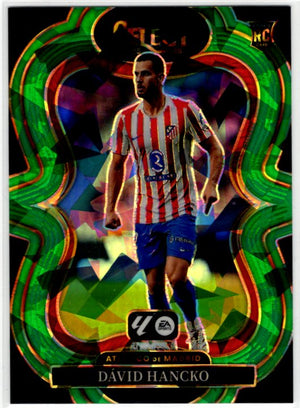 David Hancko 2025-26 Panini Select La Liga Green Cracked Ice Card #126