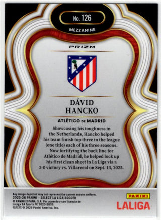 David Hancko 2025-26 Panini Prizm Green Cracked Ice Card #126