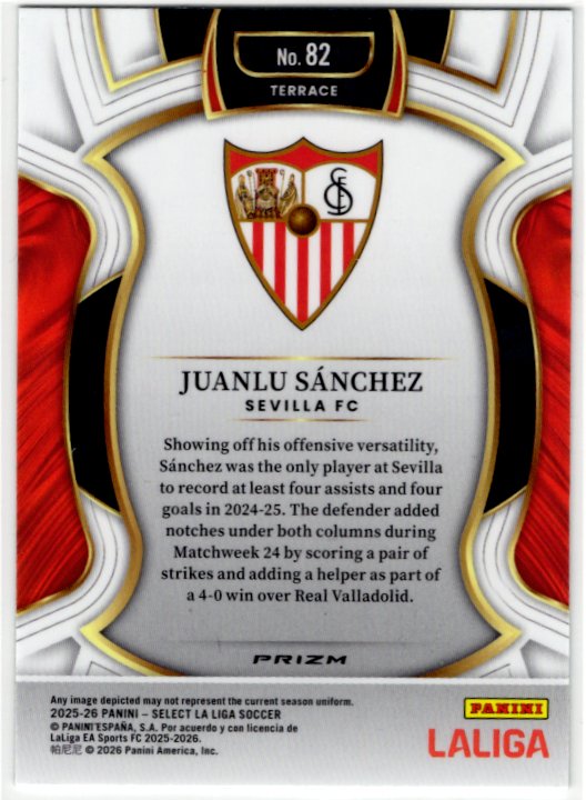Juanlu Sanchez 2025-26 Panini Select La Liga Green Cracked Ice Card #82