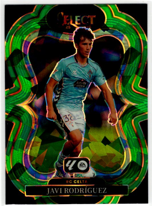 Javi Rodriguez 2025-26 Panini Select La Liga Green Cracked Ice Card #152