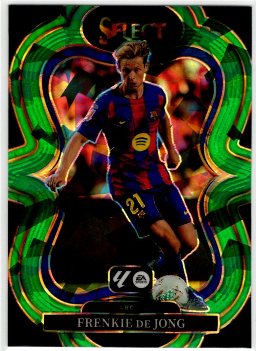 Frenkie De Jong 2025-26 Panini Select La Liga Green Cracked Ice Card #110