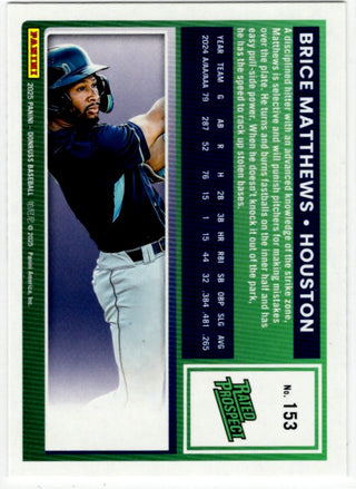 Brice Matthews 2025 Panini Donruss Rated Prospect #153