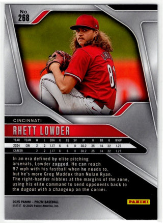 Rhett Lowder 2025 Panini Silver Prizm Card #268