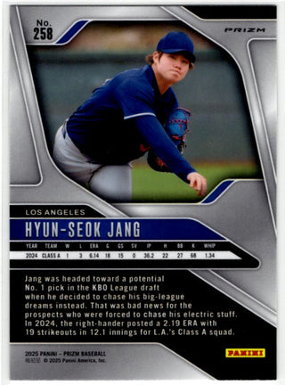 Hyun-Seok Jang 2025 Panini Silver Prizm Card #258