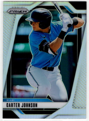 Carter Johnson 2025 Panini Silver Prizm Card #91
