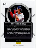 Kristian Campbell 2025 Panini Talisman Prizm RC Card #1