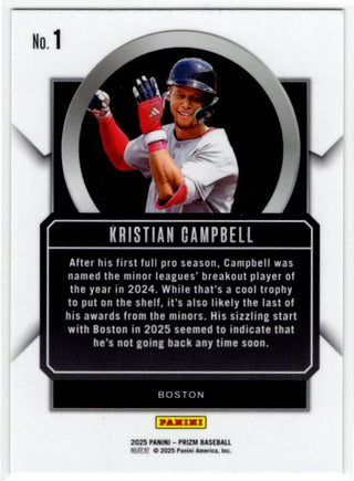 Kristian Campbell 2025 Panini Talisman Prizm RC Card #1
