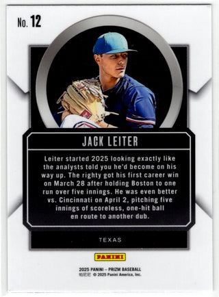 Jack Lelter 2025 Panini Talisman Prizm RC Card #12