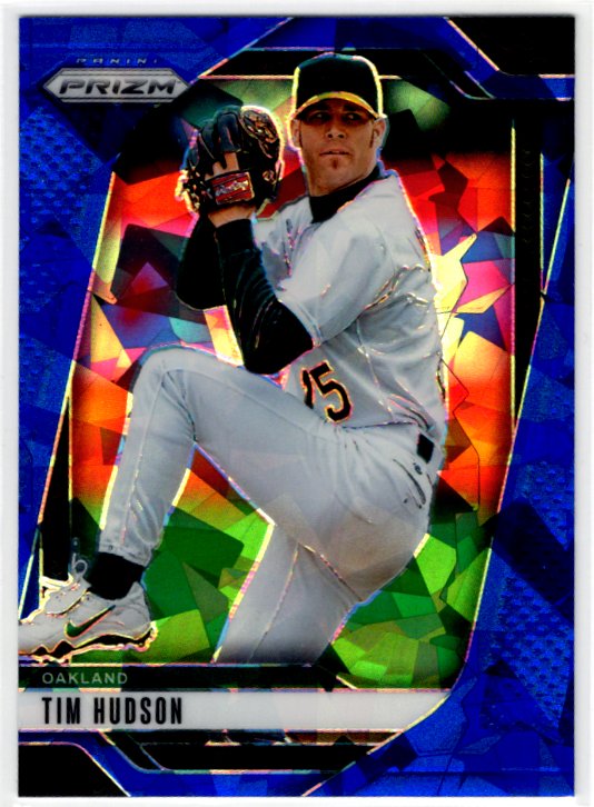 Tim Hudson 2025 Panini Blue Cracked Ice Prizm Card #5