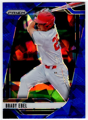 Brady Ebel 2025 Panini Blue Cracked Ice Prizm Card #194