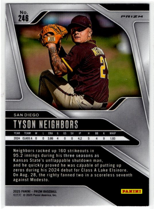 Tyson Neighbors 2025 Panini Blue Cracked Ice Prizm Card #246