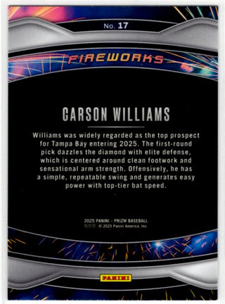 Carson Williams 2025 Panini Fireworks Prizm #17