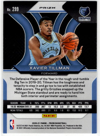 Xavier Tillman 2021 Panini Prizm Silver #299 RC