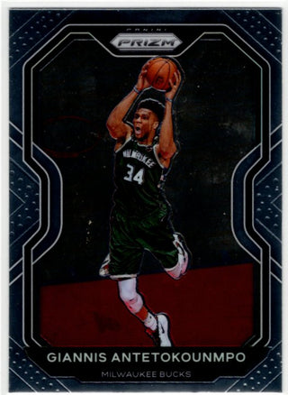 Giannis Antetokounmpo 2020-21 Panini Silver Prizm Card #111