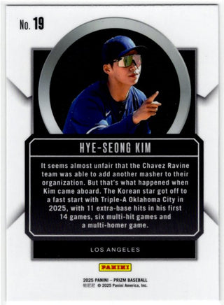 Hye-Seong Kim 2025 Panini Talisman Prizm RC Card #19