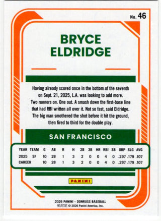Bryce Eldridge 2026 Panini Donruss Rated Rookie RC #46