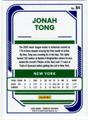 Jonah Tong 2026 Panini Donruss Rated Rookie RC #84