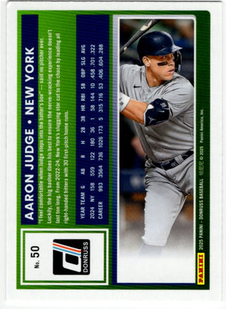 Aaron Judge 2025 Panini Donruss Card #50
