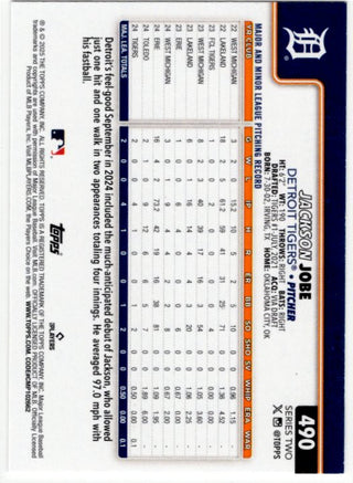 Jackson Jobe 2025 Topps RC #490