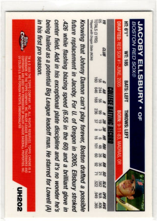 Jacoby Ellsbury 2005 Topps Chrome First Years Card #202