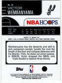 Victor Wembanyama 2023 Topps Hoops NBA Hoops Card #30