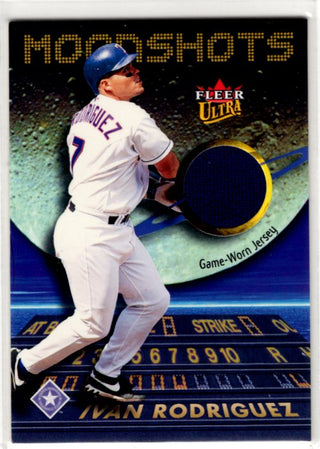 Ivan Rodriguez 2003 Fleer Ultra Moonshots Game-Worn Jersey Card