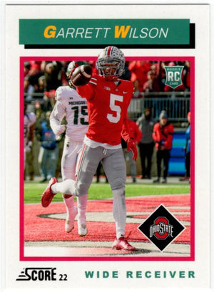 Garrett Wilson 2022 Panini Score #TB8 RC Card