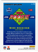 Garrett Wilson 2022 Panini Score #TB8 RC Card