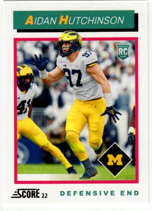 Aidan Hutchinson 2022 Panini Score #TB6 RC Card