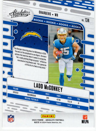 Ladd McConkey 2024 Panini Absolute Rookies Card #134