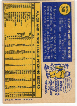 Fergie Jenkins 1970 Topps #240 Card