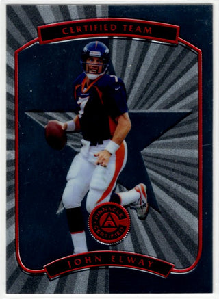 John Elway 1997 Pinnacle Certified #13 Certified Team Card