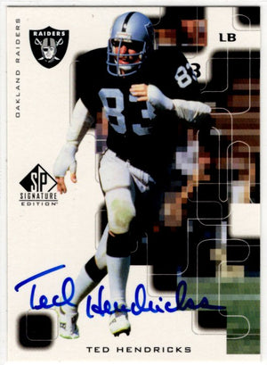 Ted Hendricks 1999 Upper Deck Autographed Card #TH