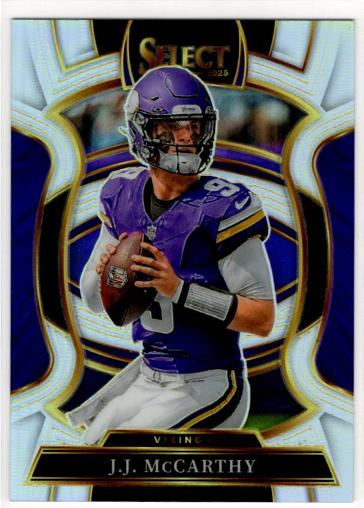 J.J. McCarthy 2025 Panini Select Concourse Silver Prizm #63 Card